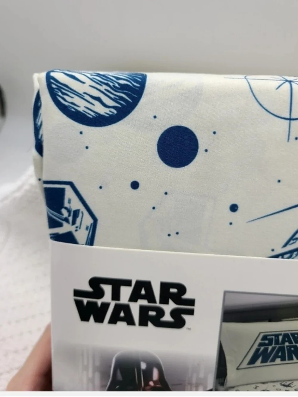 Star Wars Blue and White Kids Bedding Set Twin Size